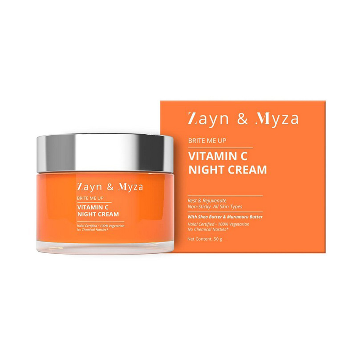 ZM Vitamin C Night Cream 50 gm | With Shea Butter & Murumuru Butter | Skin Rejuvenating Cream | Non Sticky | For All Skin Type, Pack of 1 ZM Vitamin C Night Cream 50 gm | With Shea Butter & Murumuru Butter | Skin Rejuvenating Cream | Non Sticky | For All Skin Type, Pack of 1
